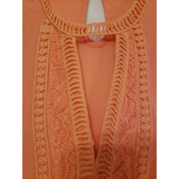 Taylor & Sage Lace Trim Gigi Sleeveless Top (S) NWT Women's Coral Spring Summer - Picture 6 of 6
